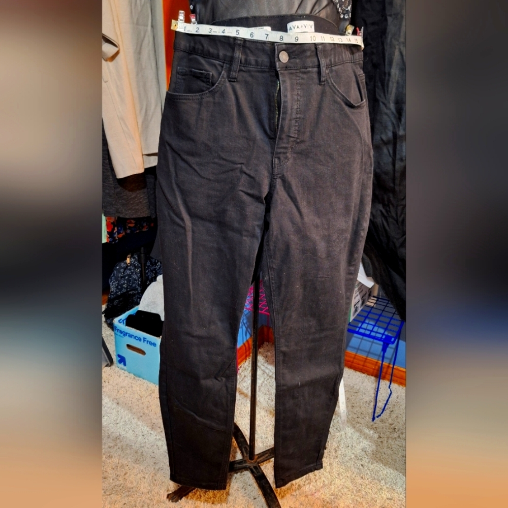 Ava & Viv High rise skinny black jeans size 16